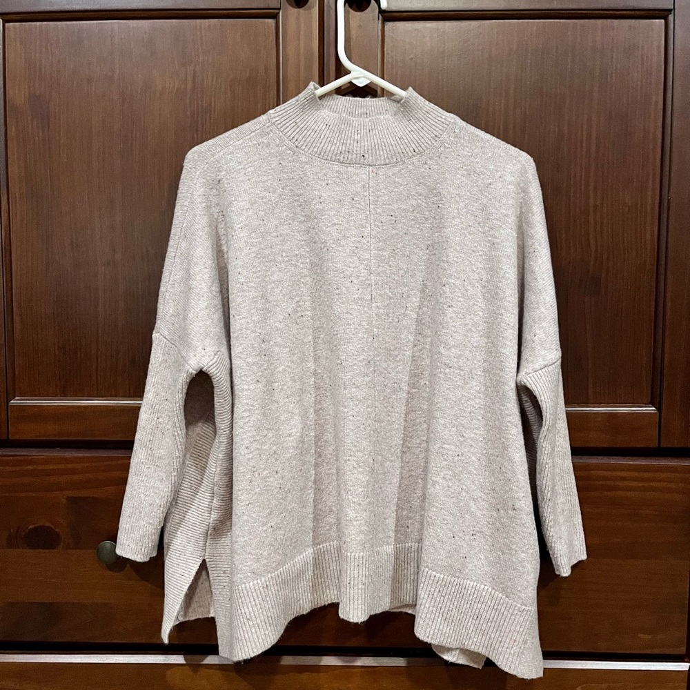 LOFT mock turtleneck poncho style sweater. Size MP.